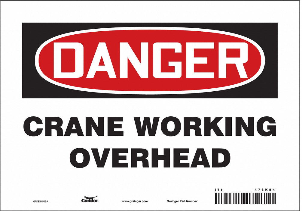 Safety Sign 7 in x 10 in Vinyl