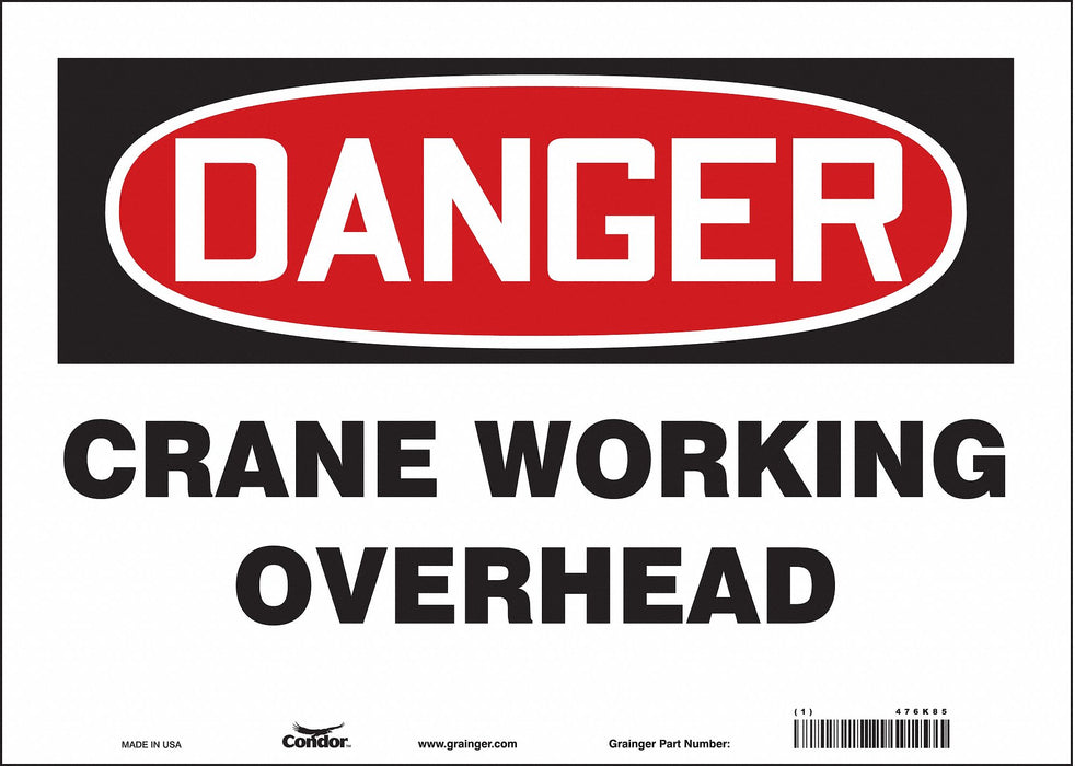 Safety Sign 10 inx14 in Vinyl