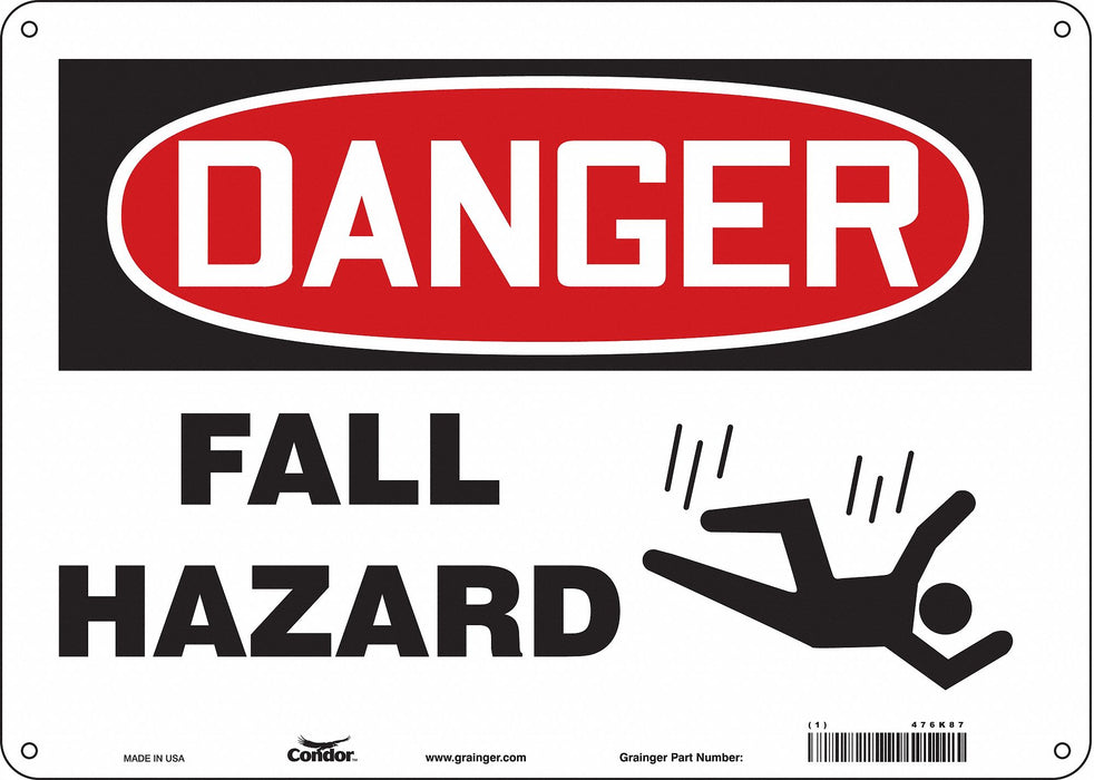 J8678 Safety Sign 10 inx14 in Aluminum