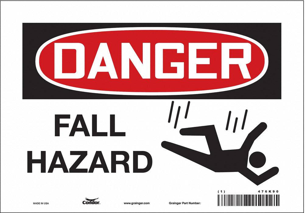 J8678 Safety Sign 7 inx10 in Vinyl