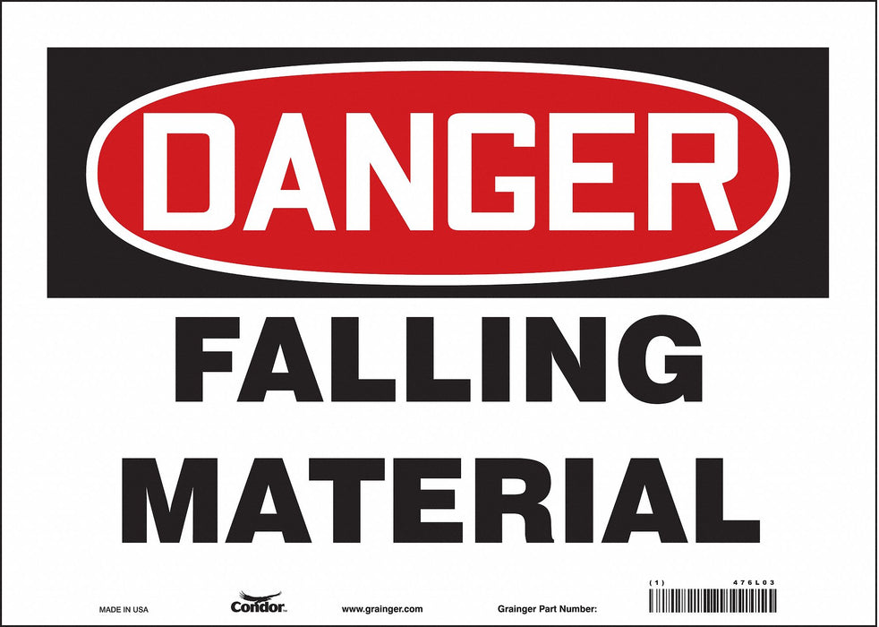 J6926 Safety Sign 10 inx14 in Vinyl
