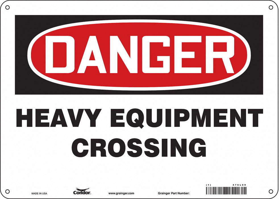 J8679 Safety Sign 10 in x 14 in Polyethylene