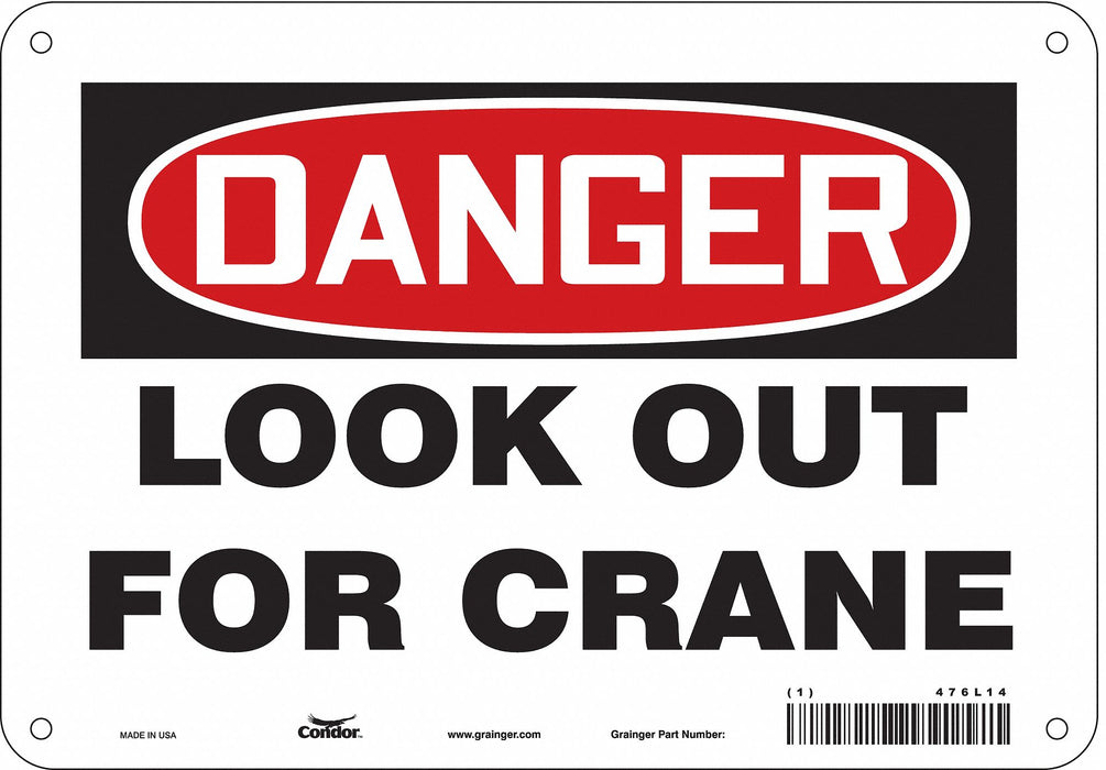 Safety Sign 7 in x 10 in Aluminum