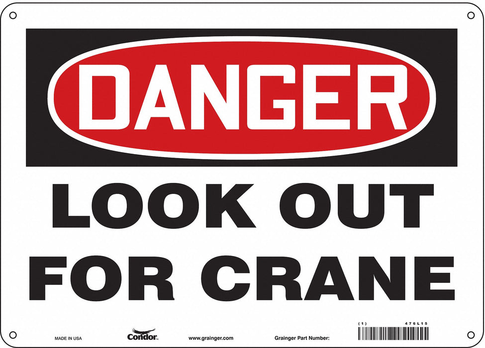 Safety Sign 10 in x 14 in Aluminum