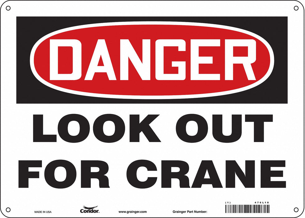 Safety Sign 10 inx14 in Polyethylene