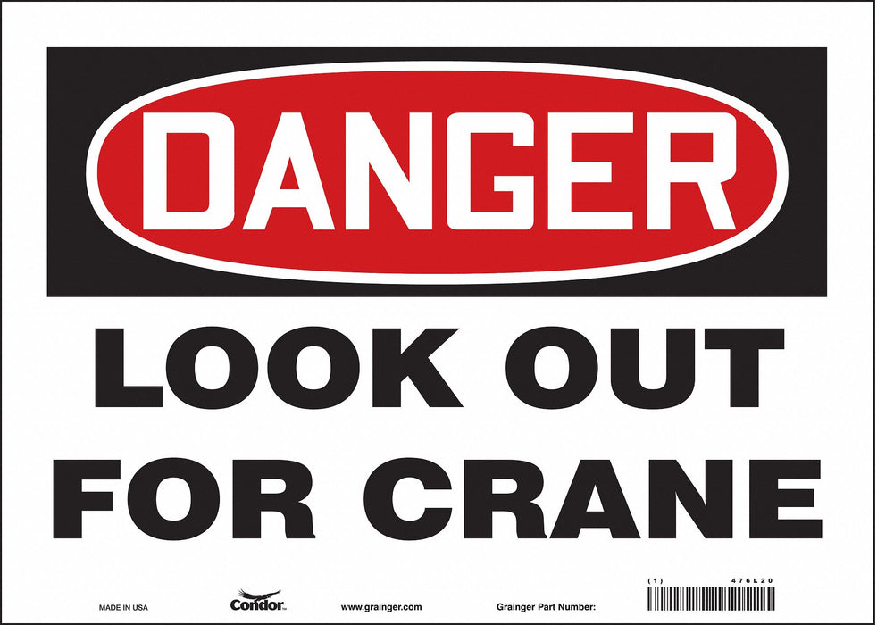 Safety Sign 10 in x 14 in Vinyl