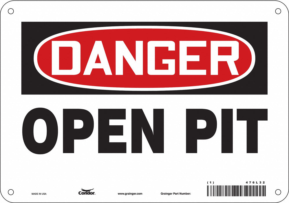 Safety Sign 7 in x 10 in Aluminum