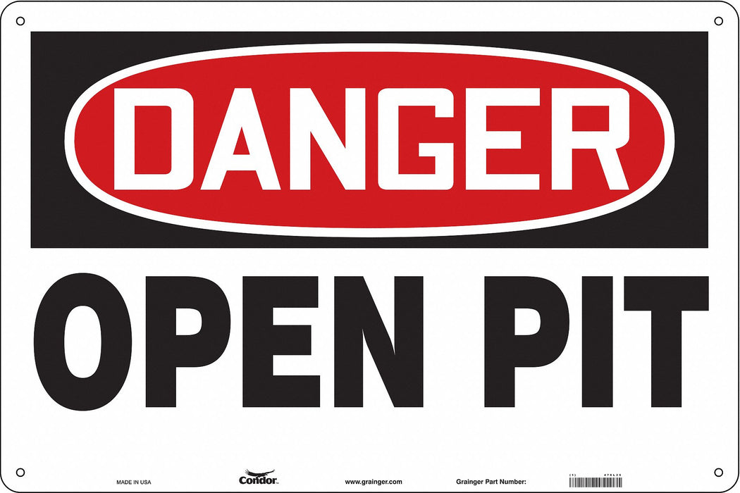 Safety Sign 24 in x 36 in Aluminum
