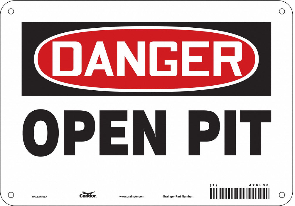 Safety Sign 7 inx10 in Polyethylene