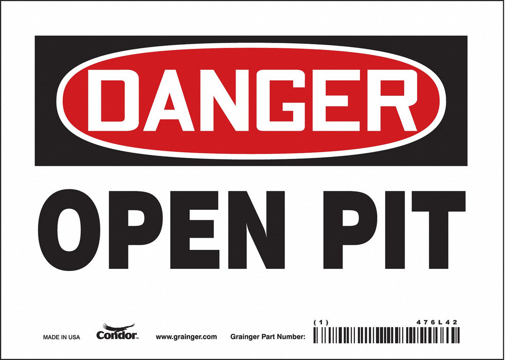 Safety Sign 5 in x 7 in Vinyl