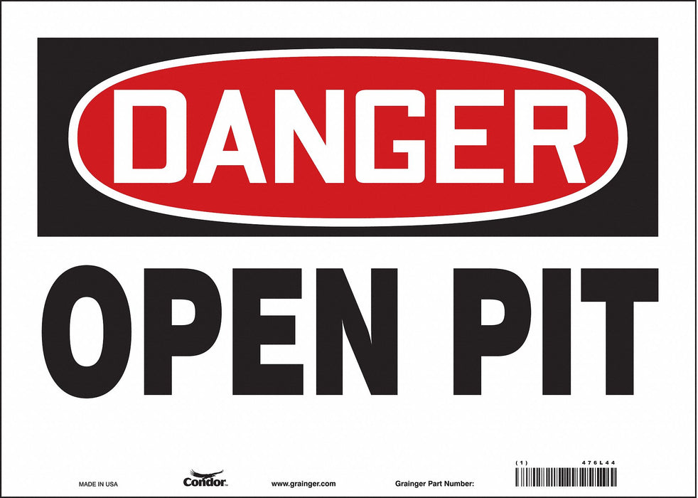 Safety Sign 10 inx14 in Vinyl