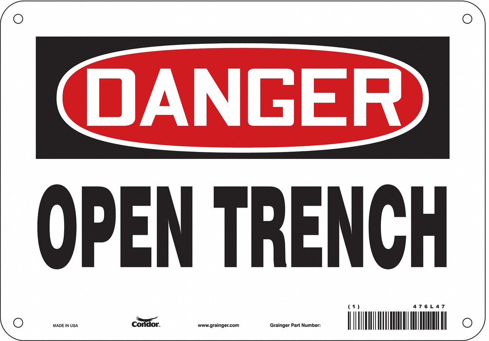 Safety Sign 7 in x 10 in Aluminum