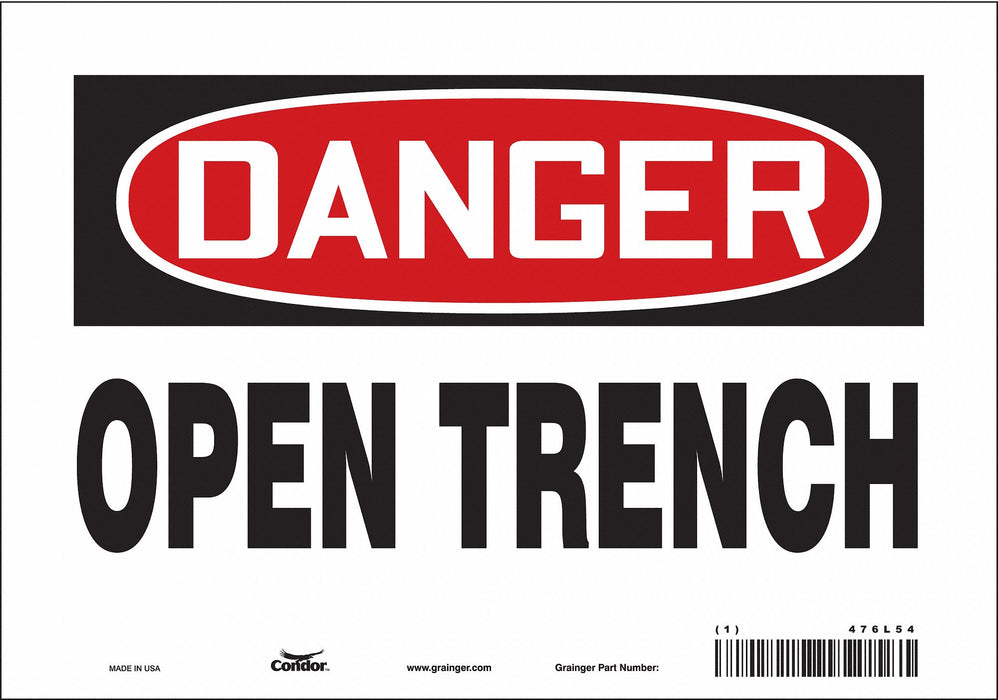 Safety Sign 7 in x 10 in Vinyl