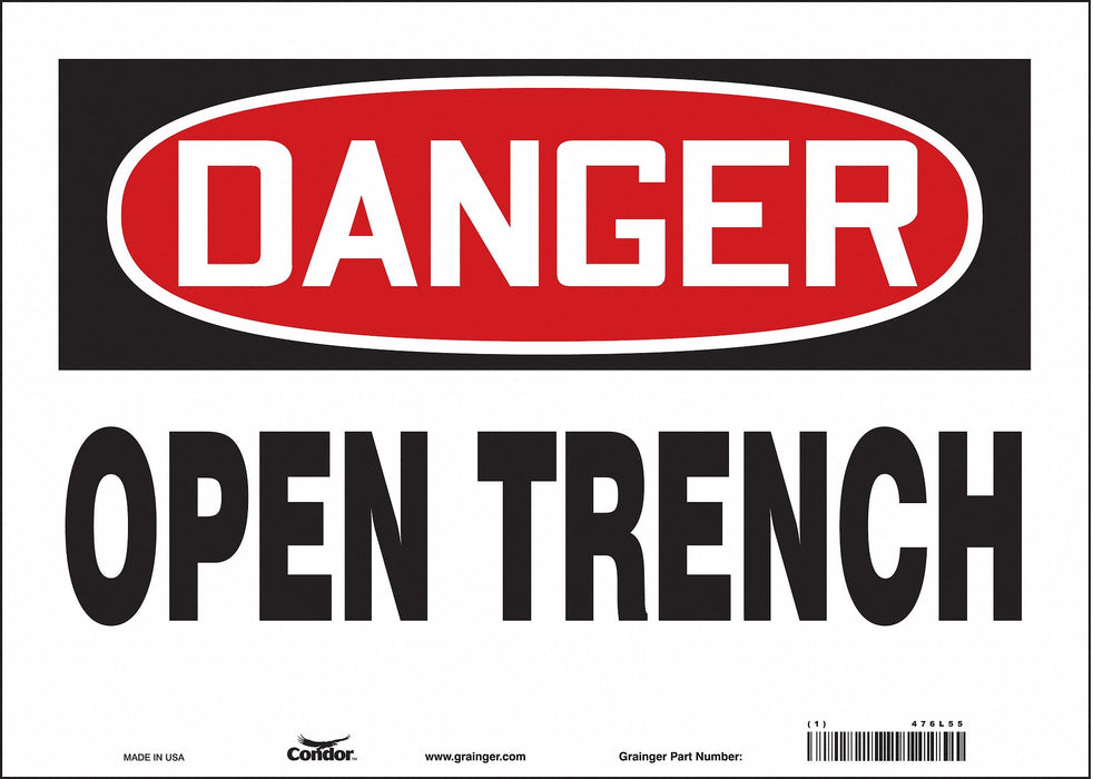 Safety Sign 10 in x 14 in Vinyl
