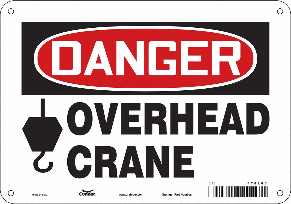 Safety Sign 7 in x 10 in Polyethylene
