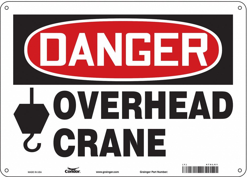 Safety Sign 10 in x 14 in Polyethylene