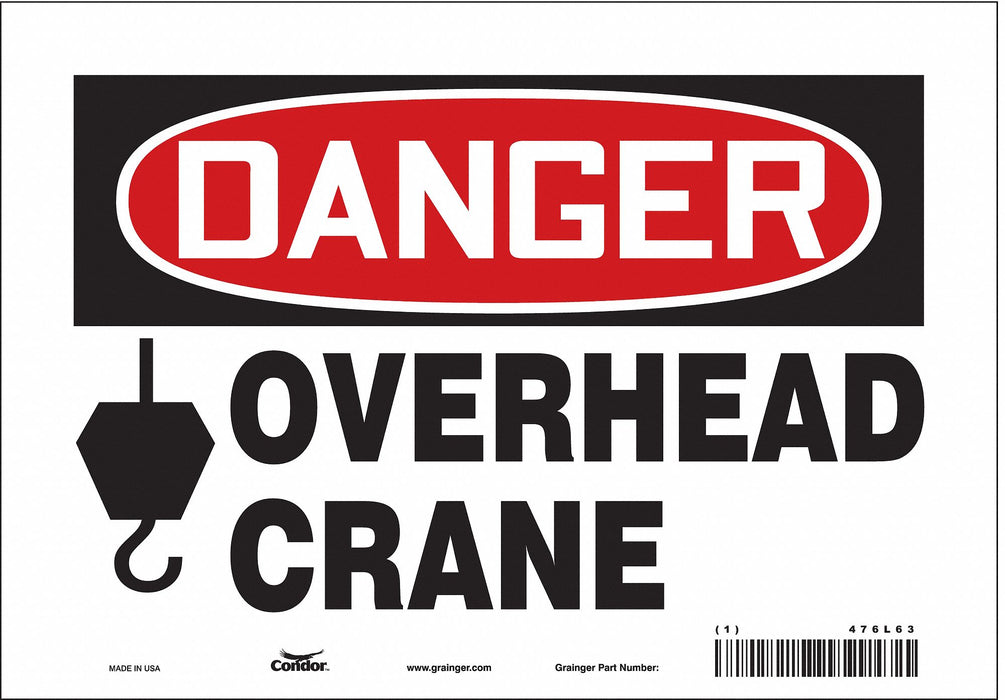 Safety Sign 7 in x 10 in Vinyl