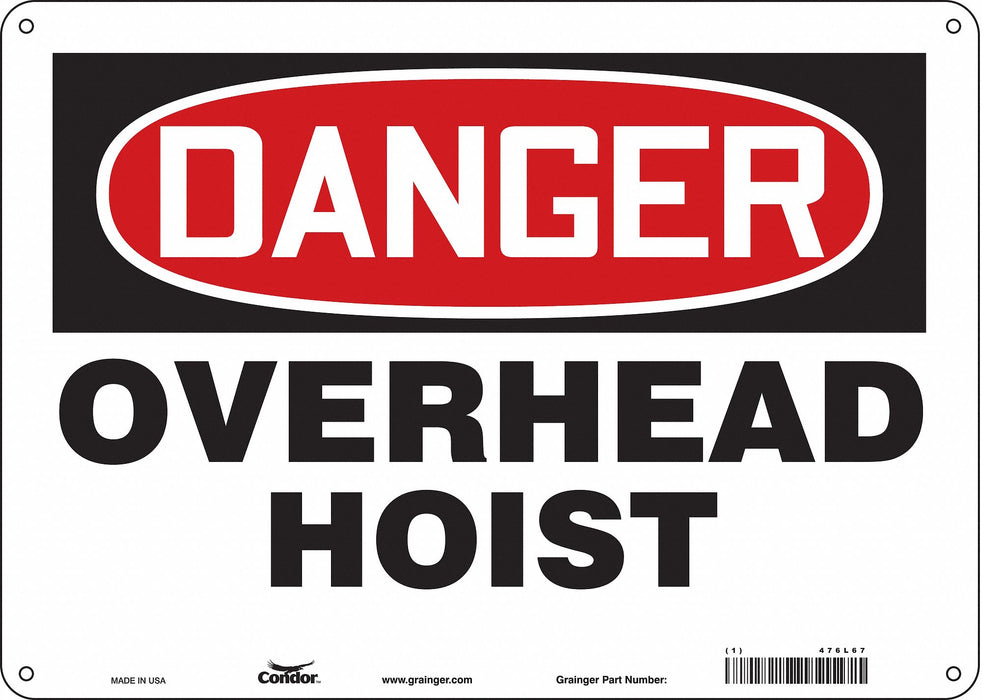 Safety Sign 10 in x 14 in Aluminum