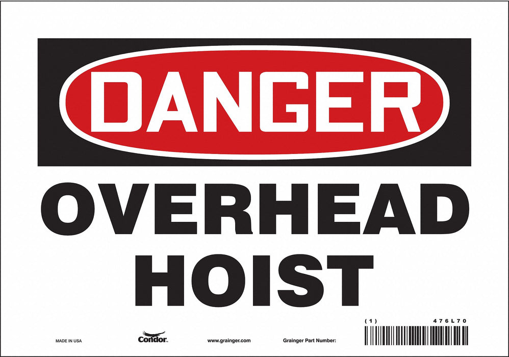 Safety Sign 7 in x 10 in Vinyl