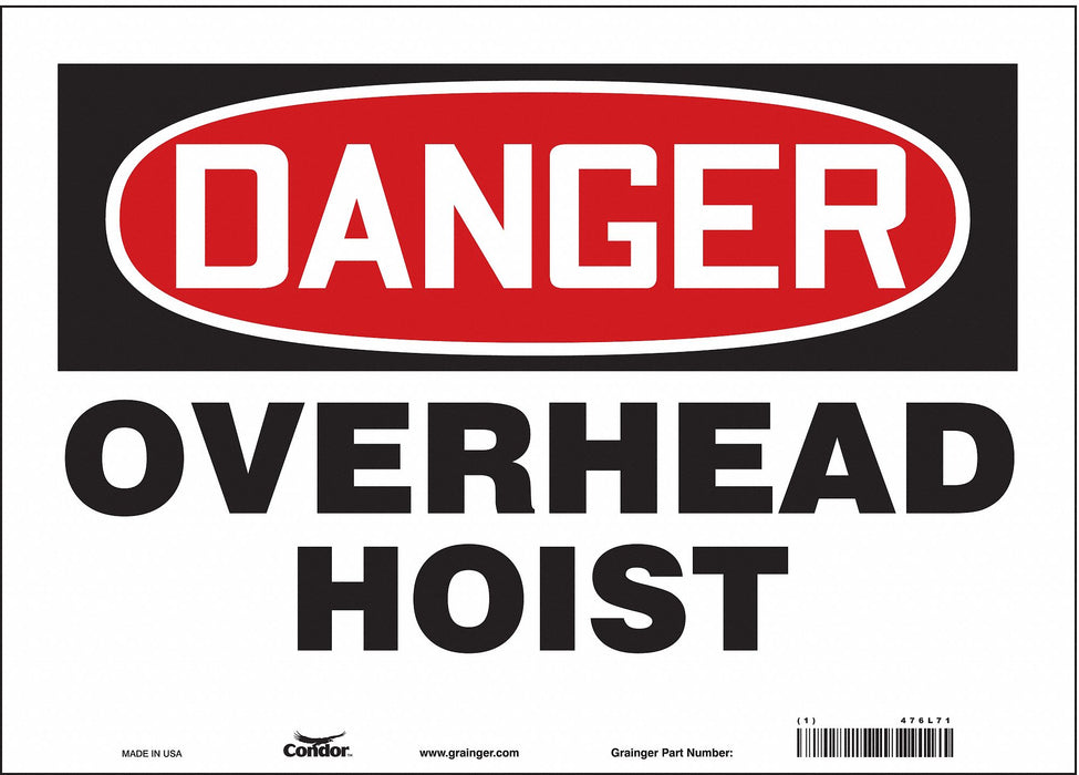 Safety Sign 10 inx14 in Vinyl