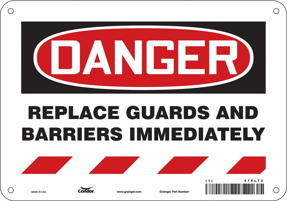 Safety Sign 7 in x 10 in Aluminum