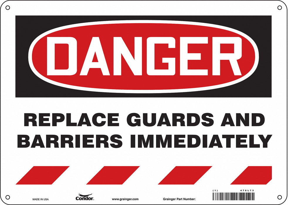 Safety Sign 10 inx14 in Aluminum