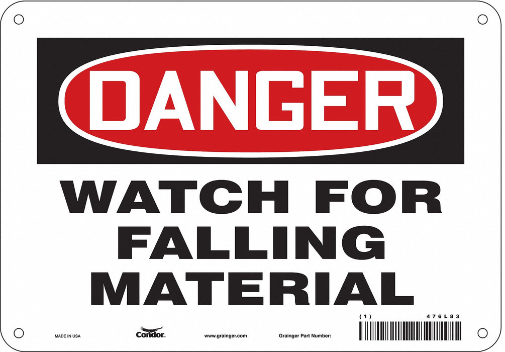 Safety Sign 7 in x 10 in Polyethylene