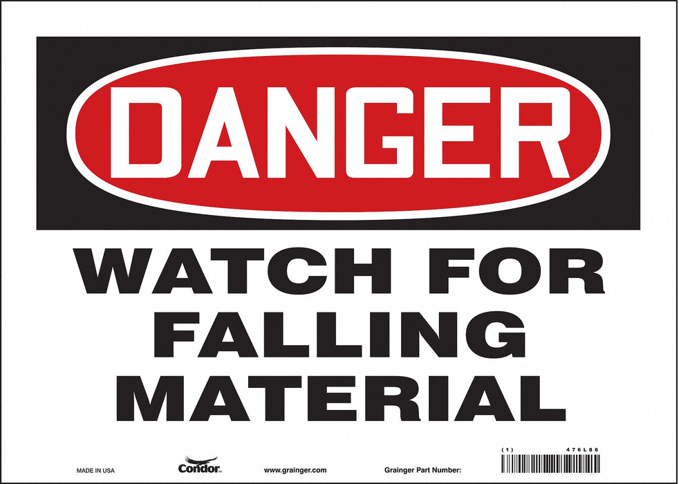 Safety Sign 10 inx14 in Vinyl