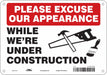 Safety Sign 7 inx10 in Polyethylene