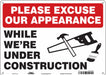 Safety Sign 10 inx14 in Polyethylene