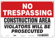 Safety Sign 7 in x 10 in Aluminum