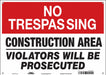 Safety Sign 10 inx14 in Aluminum