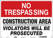 Safety Sign 10 inx14 in Polyethylene