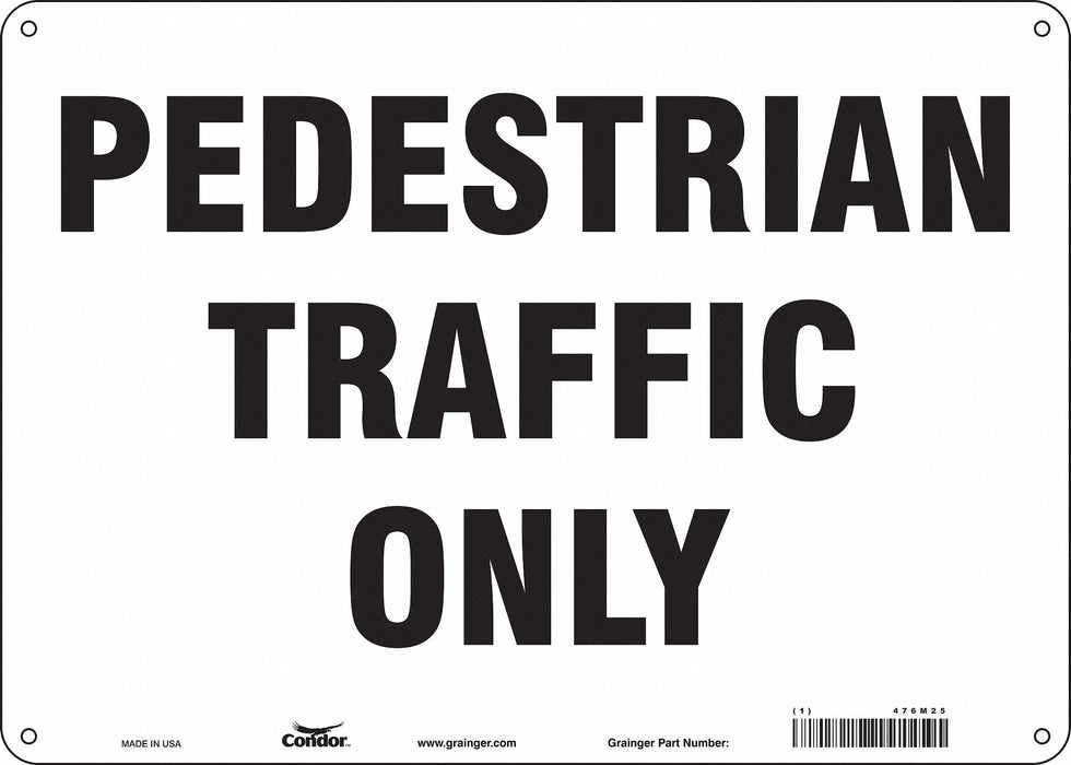 Safety Sign 10 inx14 in Polyethylene