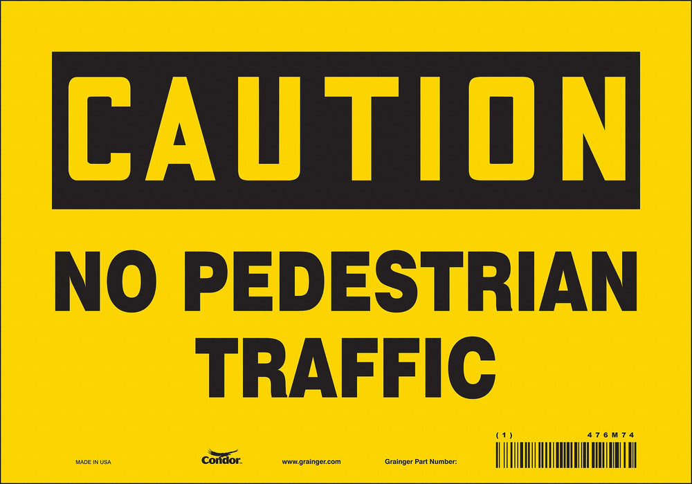 Safety Sign 7 inx10 in Vinyl