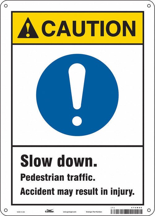 Safety Sign 14 inx10 in Polyethylene