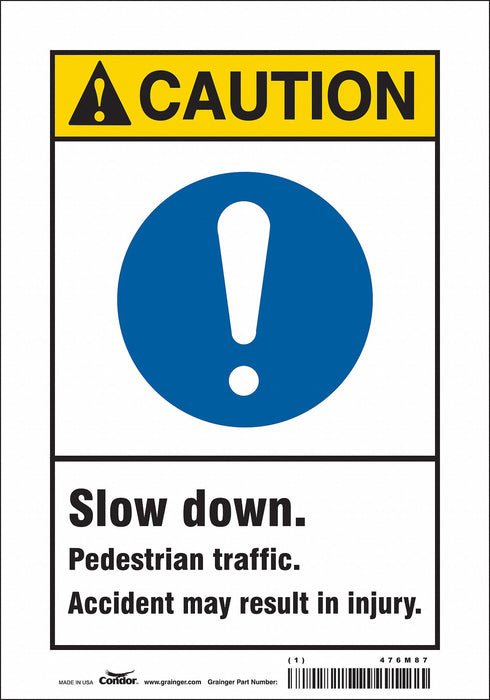 Safety Sign 10 inx7 in Vinyl