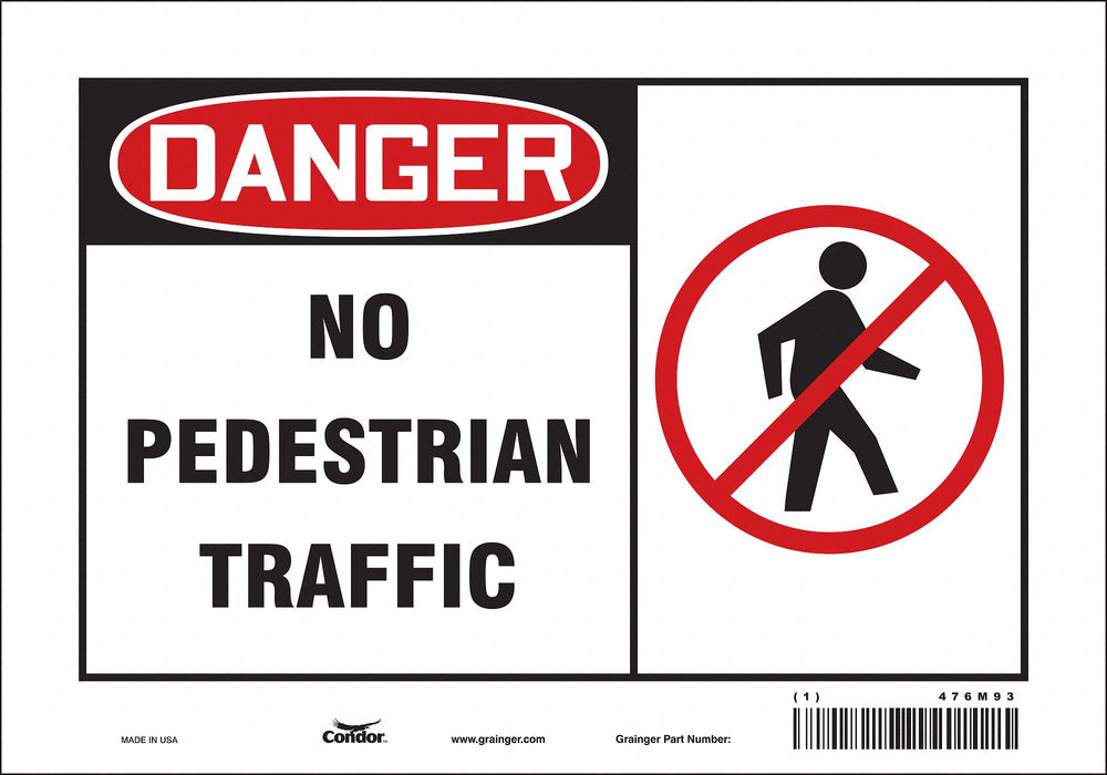 Safety Sign 7 inx10 in Vinyl