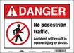 Safety Sign 10 inx14 in Vinyl