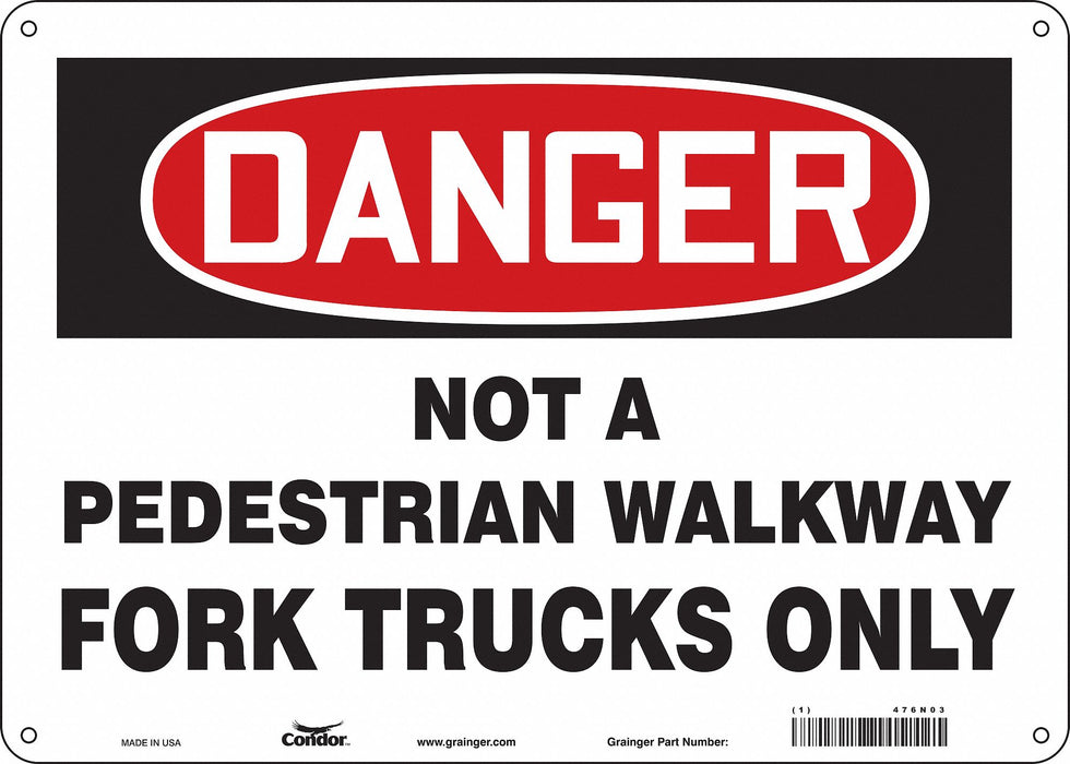 Safety Sign 10 inx14 in Aluminum