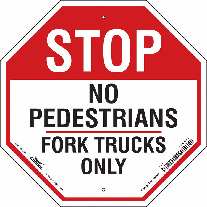 Safety Sign 18 inx18 in Aluminum