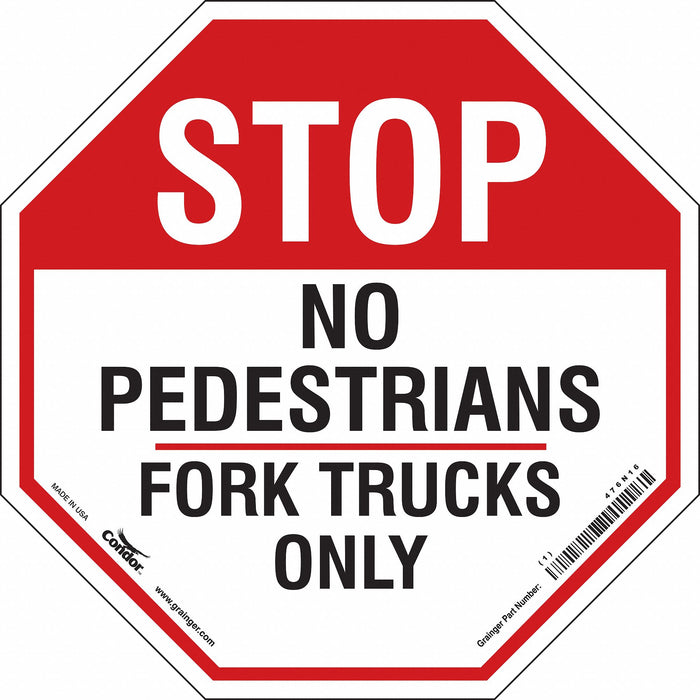 Safety Sign 18 inx18 in Vinyl