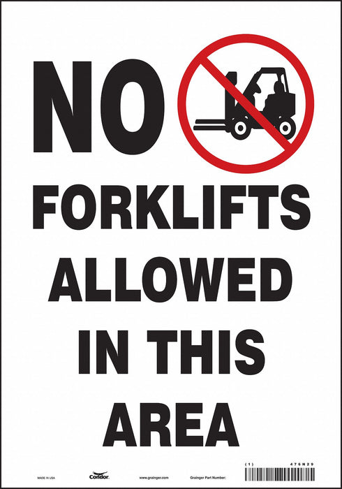 Safety Sign 10 inx7 in Vinyl