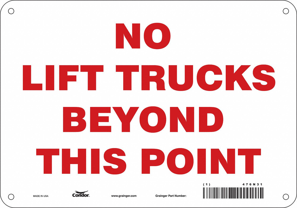 Safety Sign 7 in x 10 in Aluminum