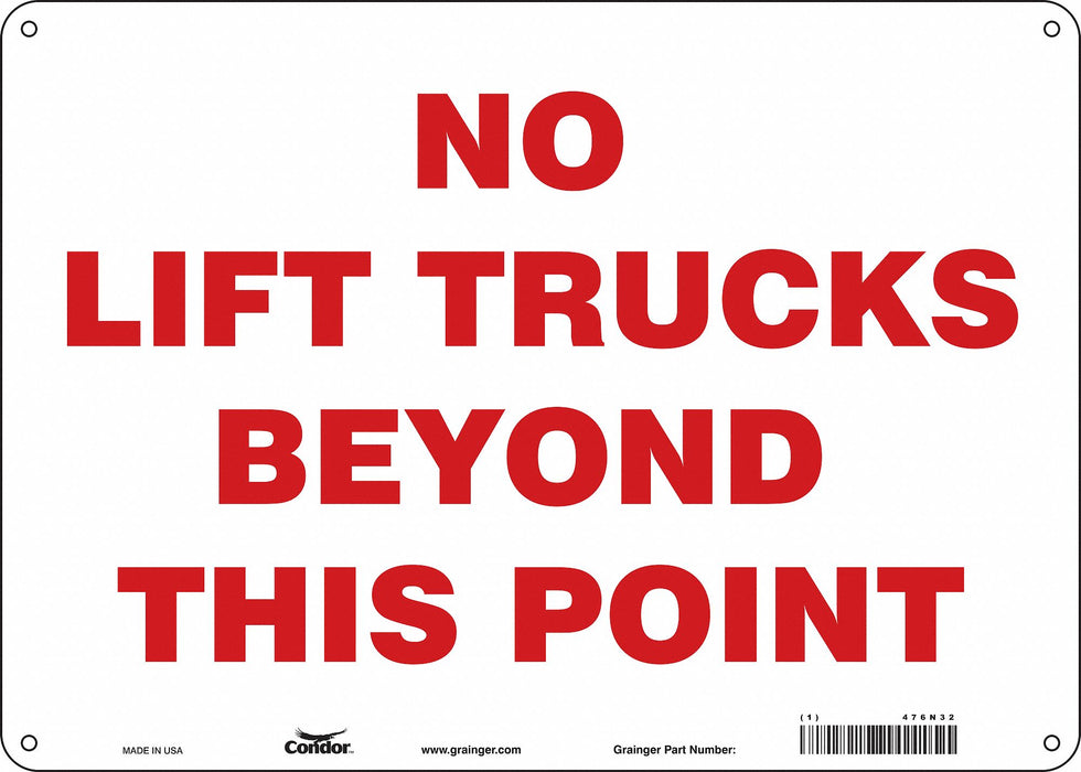 Safety Sign 10 in x 14 in Aluminum