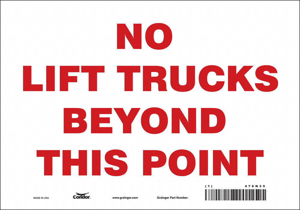 Safety Sign 7 in x 10 in Vinyl