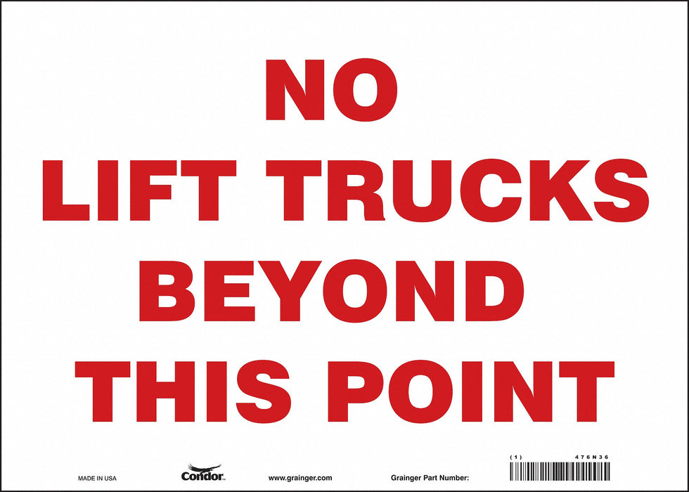 Safety Sign 10 inx14 in Vinyl