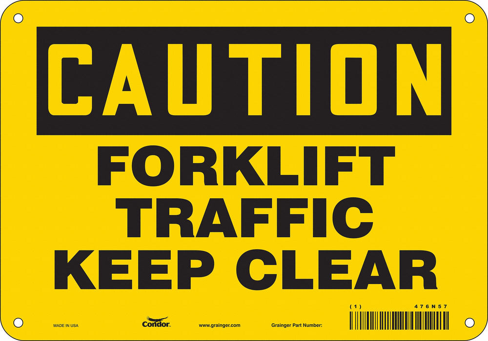 Safety Sign 7 inx10 in Polyethylene