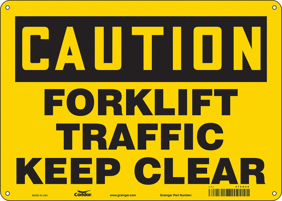 Safety Sign 10 inx14 in Polyethylene