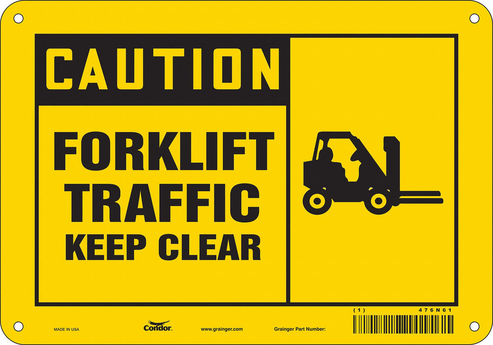 Safety Sign 7 in x 10 in Aluminum